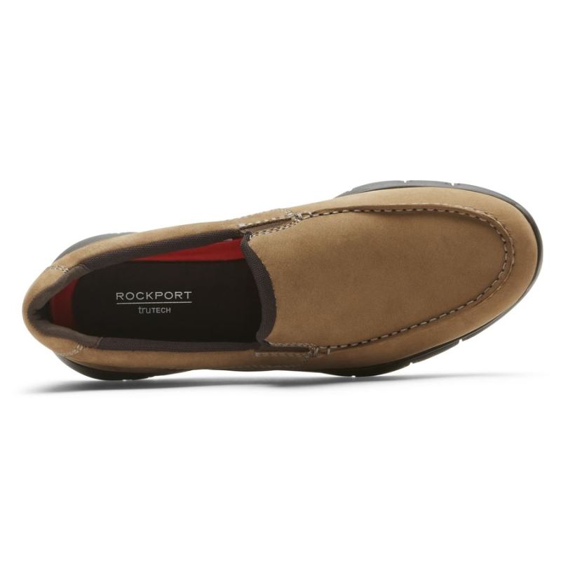 ROCKPORT - MEN'S PRIMETIME MOC SLIP-ON-NEW VICUNA NBK