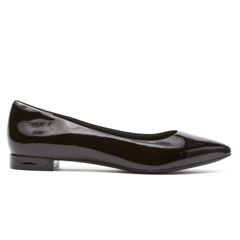 ROCKPORT - WOMEN'S TOTAL MOTION ADELYN BALLET FLAT-BLACK PATENT