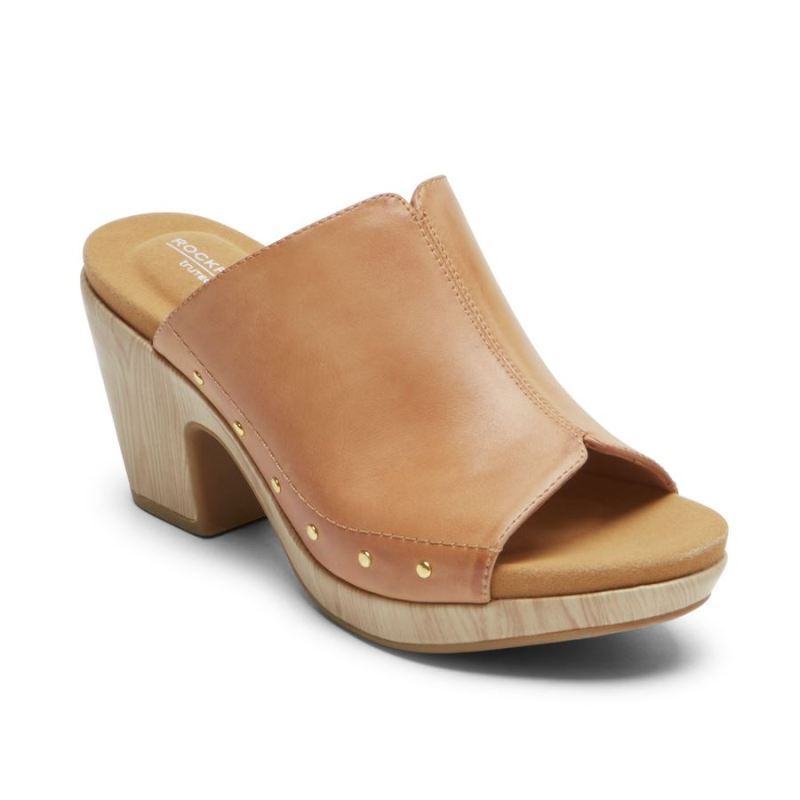 ROCKPORT - WOMEN'S VIVIANNE SLIDE SANDAL-HONEY STUDDED