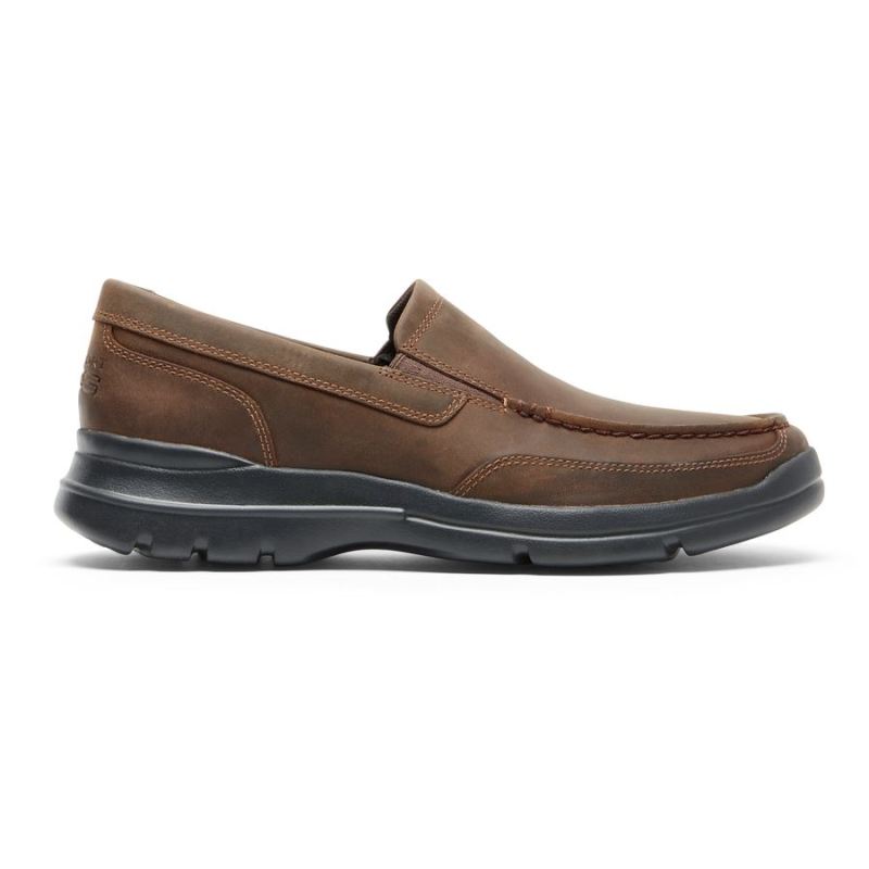 ROCKPORT - MEN'S JUNCTION POINT SLIP-ON-CHOCOLATE