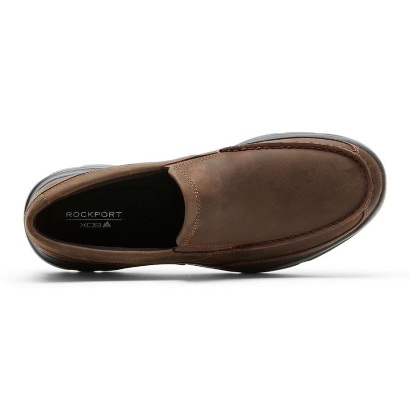 ROCKPORT - MEN'S JUNCTION POINT SLIP-ON-CHOCOLATE