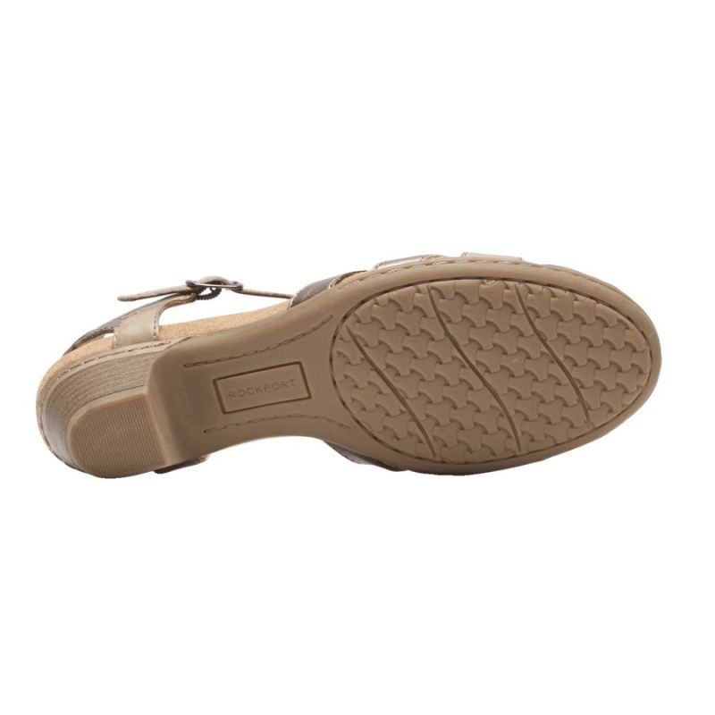 ROCKPORT - WOMEN'S COBB HILL AUBREY T-STRAP-NEW KHAKI MULTI