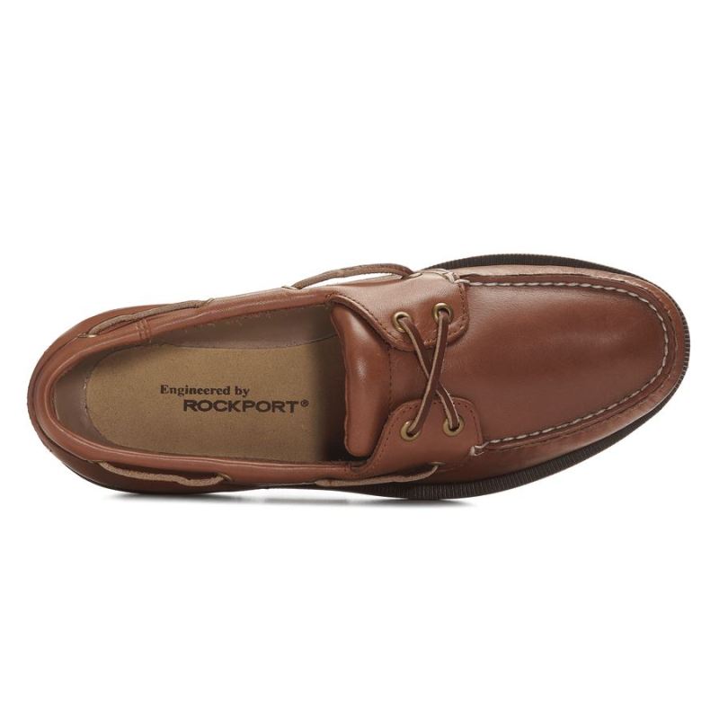 ROCKPORT - MEN'S PERTH BOAT SHOE-TIMBER