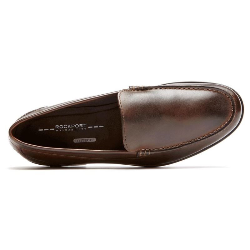 ROCKPORT - MEN'S CLASSIC VENETIAN LOAFER-DARK BROWN