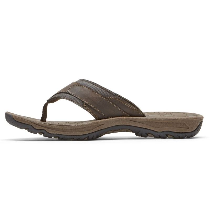 ROCKPORT - MEN'S HAYES THONG SANDAL-BROWN