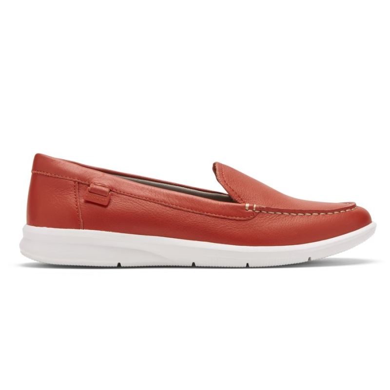 ROCKPORT - WOMEN'S AYVA WASHABLE LOAFER-SALSA RED WASHABLE LEATHER