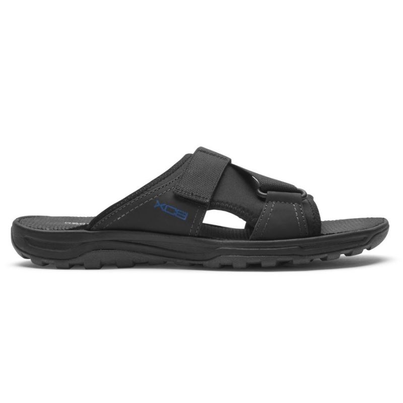 ROCKPORT - MEN'S XCS TRAIL TECHNIQUE VELCRO SLIDE-BLACK