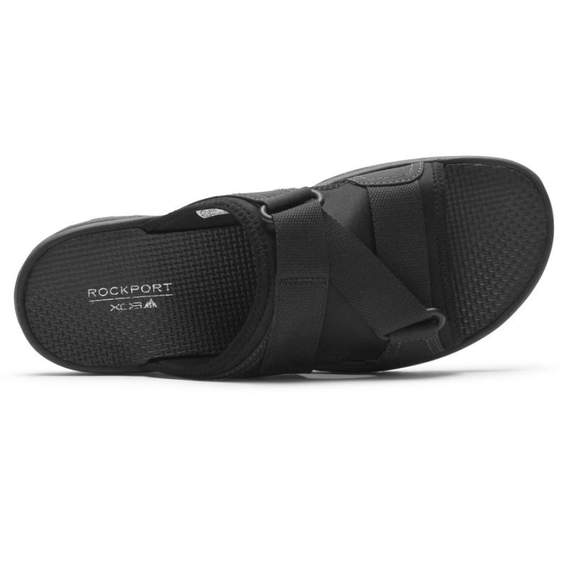 ROCKPORT - MEN'S XCS TRAIL TECHNIQUE VELCRO SLIDE-BLACK