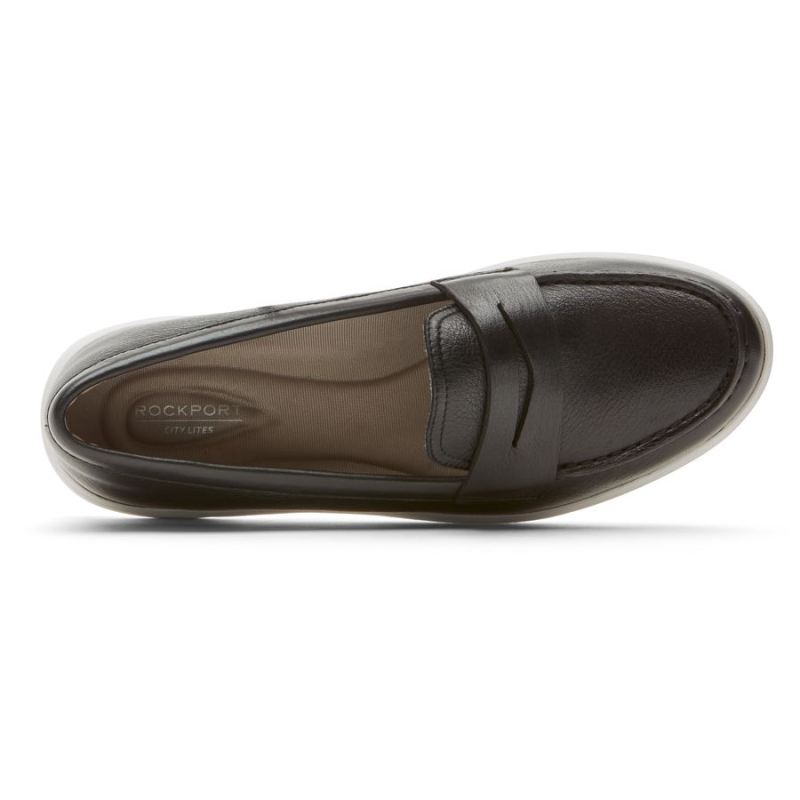 ROCKPORT - WOMEN'S AYVA WASHABLE PENNY LOAFER-BLACK