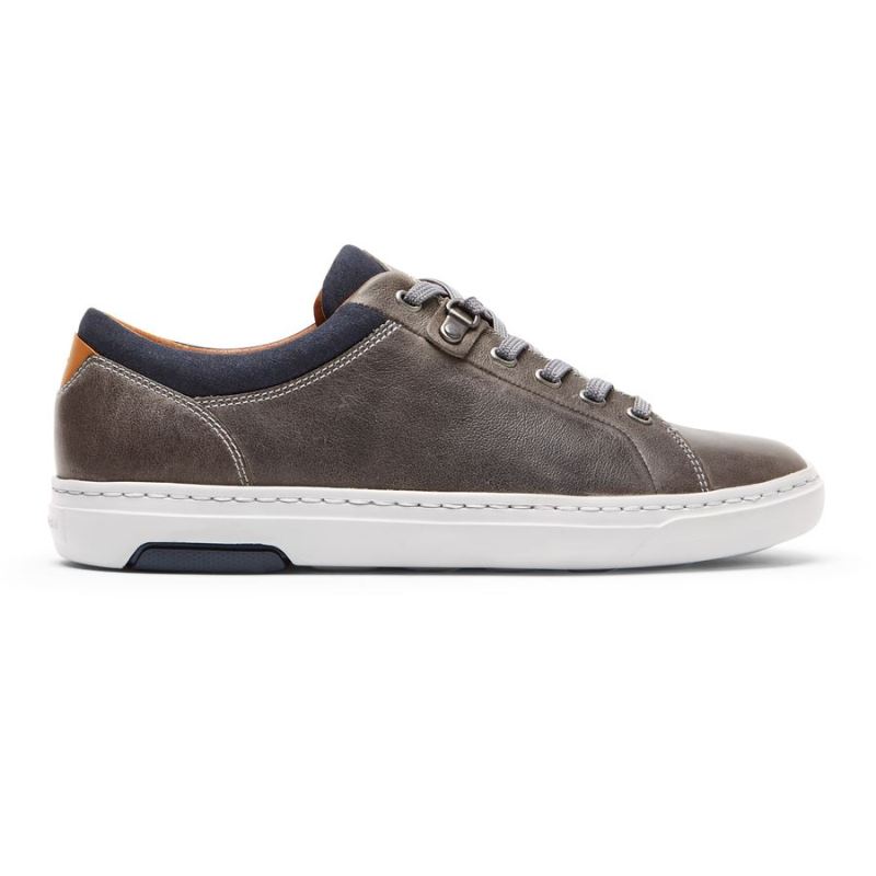 ROCKPORT - MEN'S PULSETECH CUPSOLE SNEAKER-STEEL GREY LEATHER