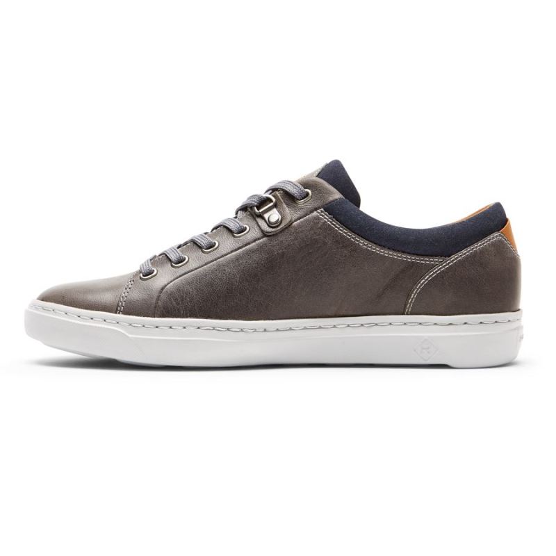 ROCKPORT - MEN'S PULSETECH CUPSOLE SNEAKER-STEEL GREY LEATHER