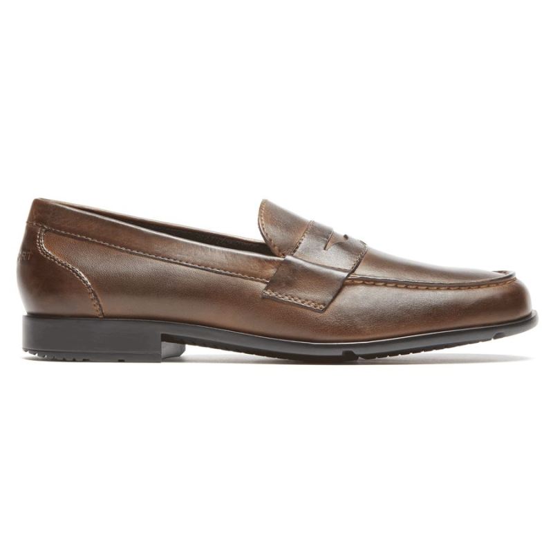 ROCKPORT - MEN'S CLASSIC PENNY LOAFER-DARK BROWN