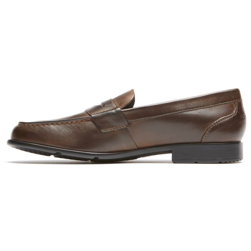 ROCKPORT - MEN'S CLASSIC PENNY LOAFER-DARK BROWN