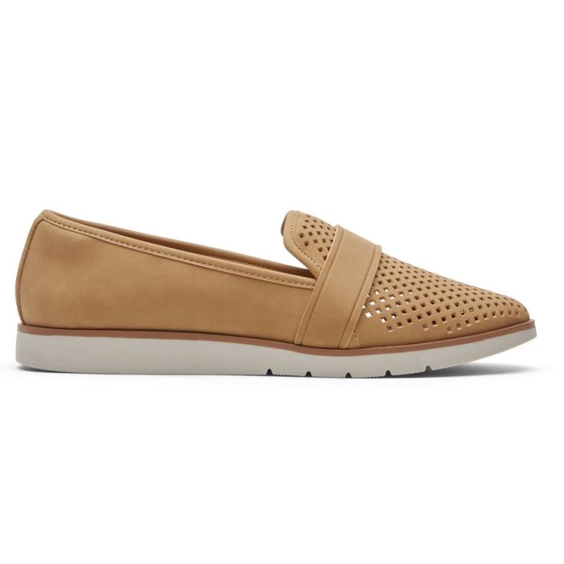 ROCKPORT - WOMEN'S STACIE PERFORATED LOAFER-HONEY