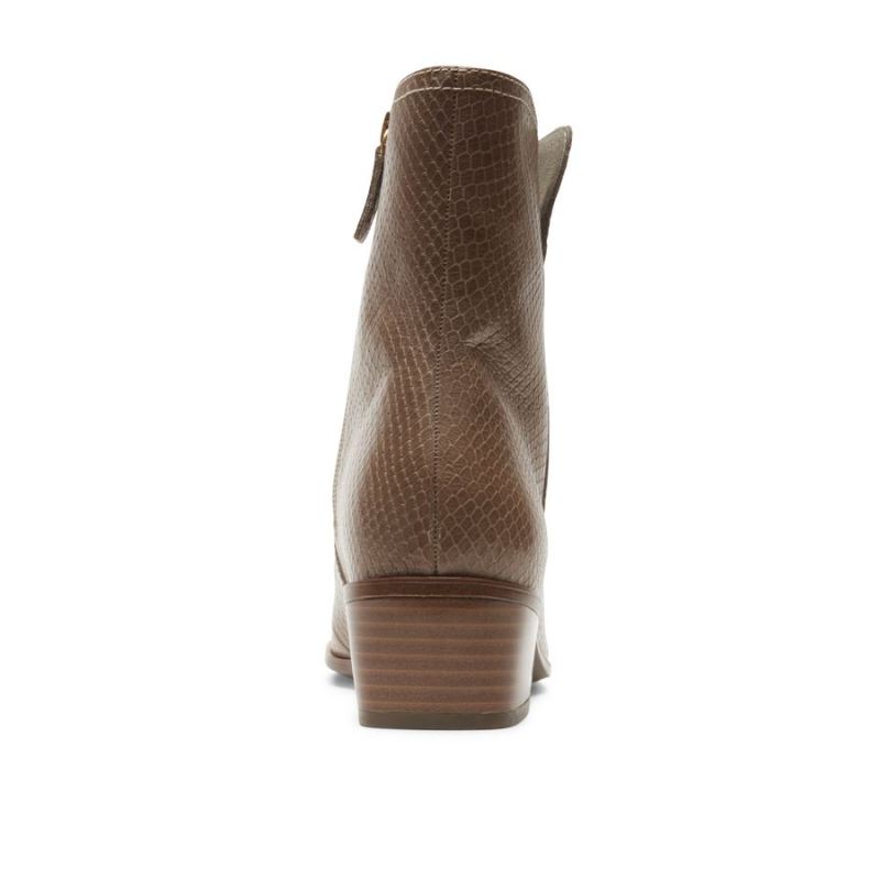 ROCKPORT - WOMEN'S GEOVANA MID BOOT-KHAKI SNAKE