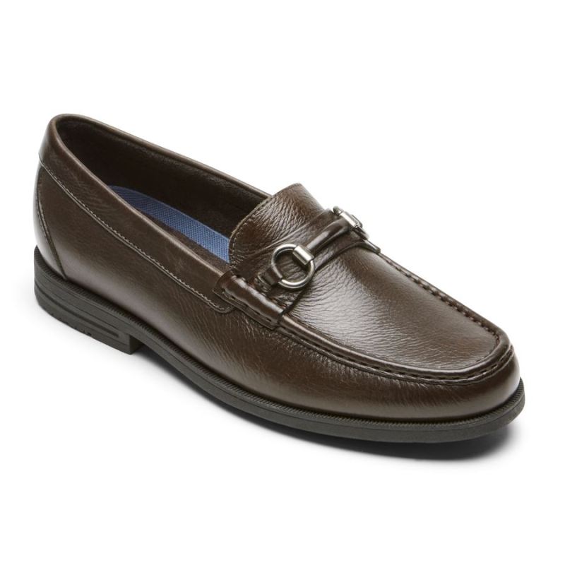 ROCKPORT - MEN'S PRESTON BIT LOAFER-TUMBLED JAVA