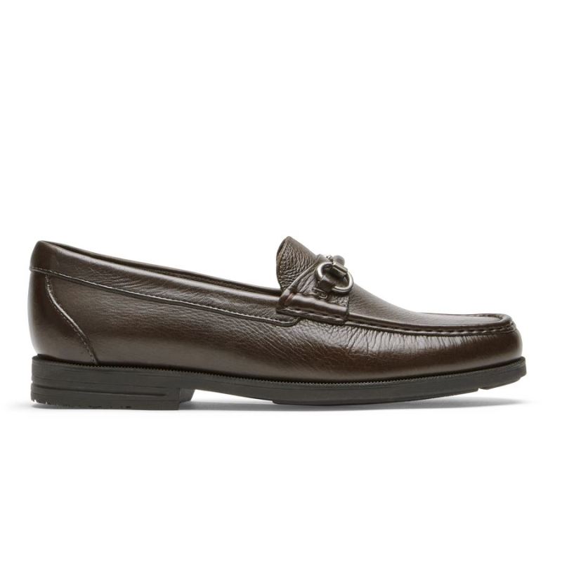 ROCKPORT - MEN'S PRESTON BIT LOAFER-TUMBLED JAVA