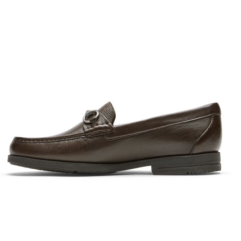 ROCKPORT - MEN'S PRESTON BIT LOAFER-TUMBLED JAVA