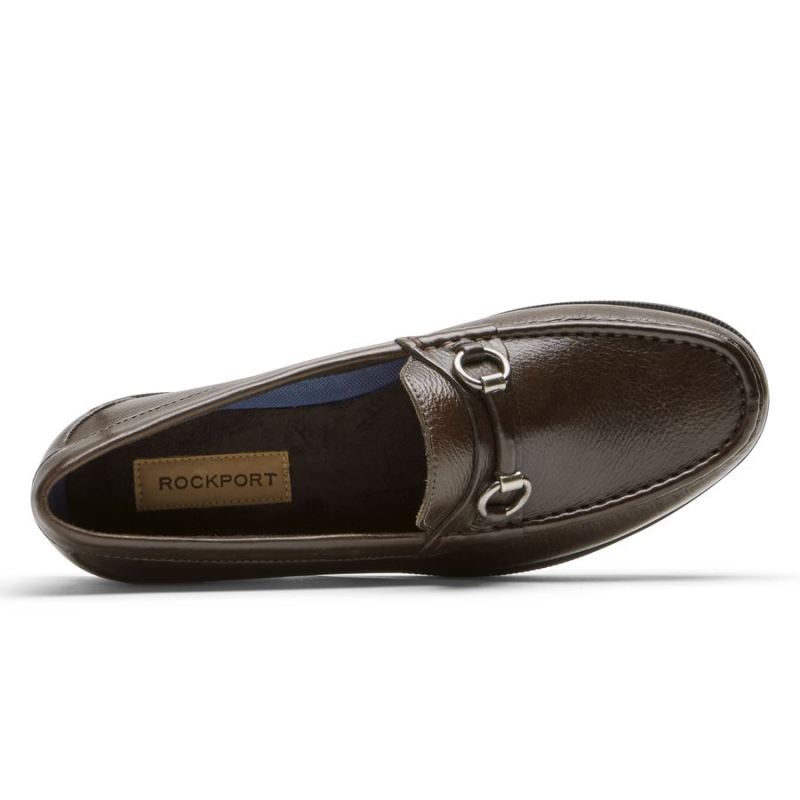 ROCKPORT - MEN'S PRESTON BIT LOAFER-TUMBLED JAVA