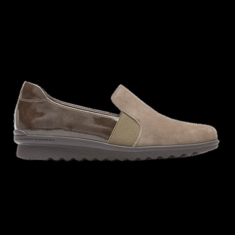 ROCKPORT - TRUFLEX CHENOLE SLIP-ON-OLIVE GREY SUEDE