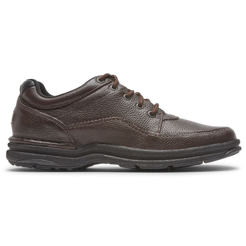 ROCKPORT - WORLD TOUR MEN'S CLASSIC SHOE-BROWN TUMBLED