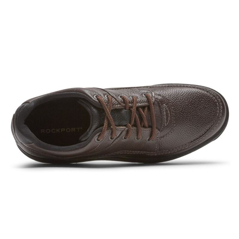 ROCKPORT - WORLD TOUR MEN'S CLASSIC SHOE-BROWN TUMBLED