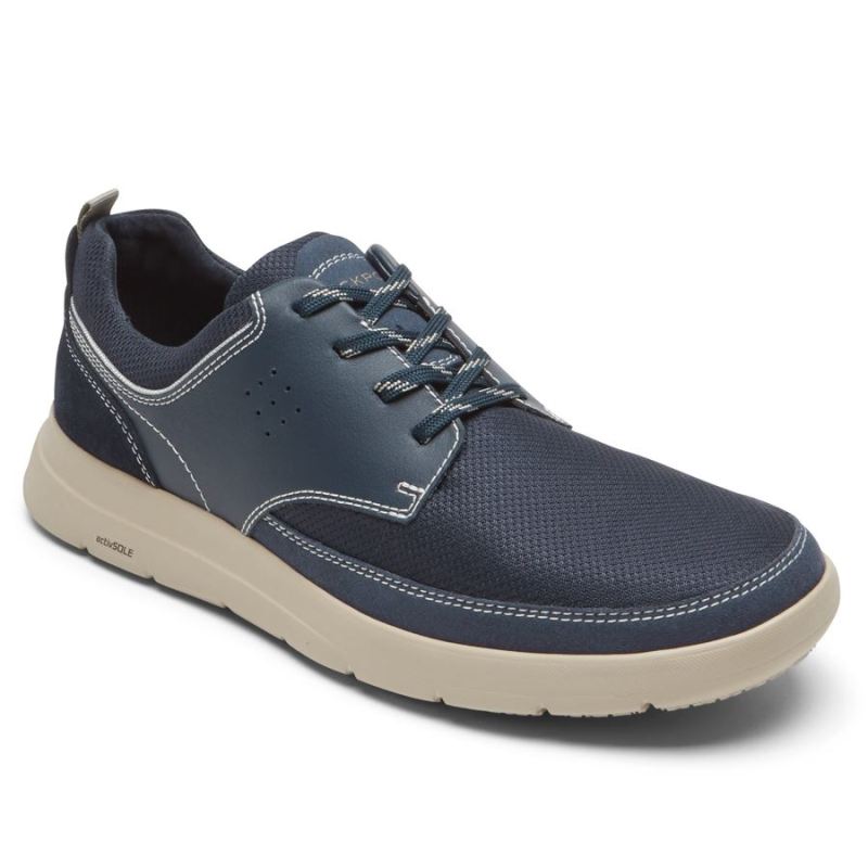 ROCKPORT - MEN'S TRUFLEX CAYDEN PLAIN TOE SNEAKER-NEW DRESS BLUES LEATHER