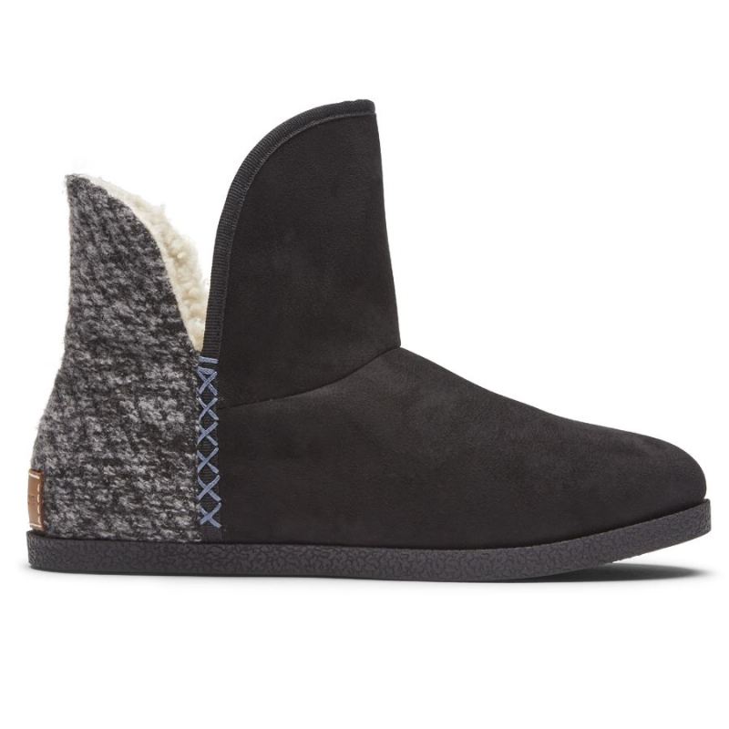 ROCKPORT - WOMEN'S TRUTECH VEDA SLIPPER BOOT-BLACK GREY