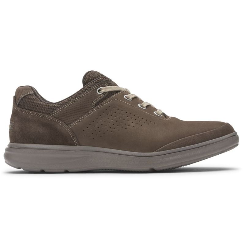 ROCKPORT - MEN'S ZADEN OXFORD SNEAKER-JAVA EMBOSSED NUBUCK SUEDE