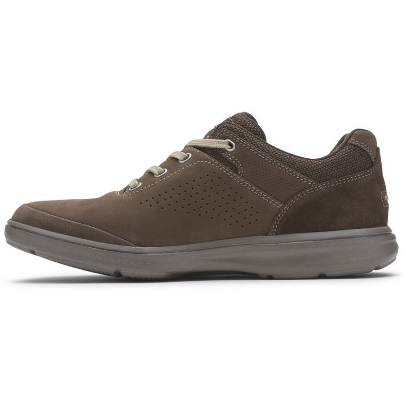 ROCKPORT - MEN'S ZADEN OXFORD SNEAKER-JAVA EMBOSSED NUBUCK SUEDE