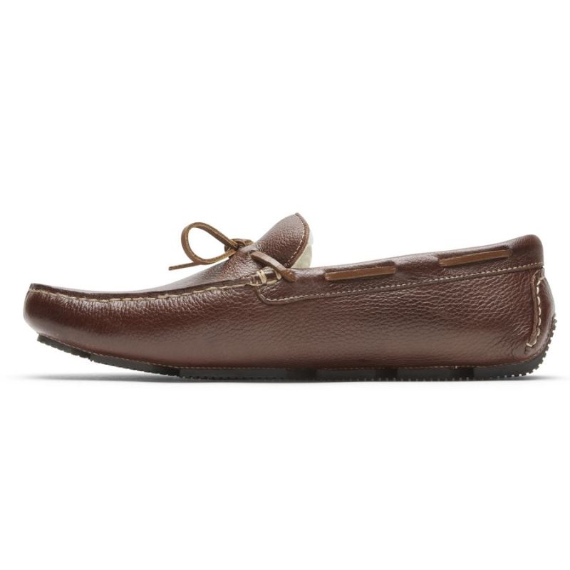 ROCKPORT - MEN'S RHYDER TIE SLIPPER-Mahogany