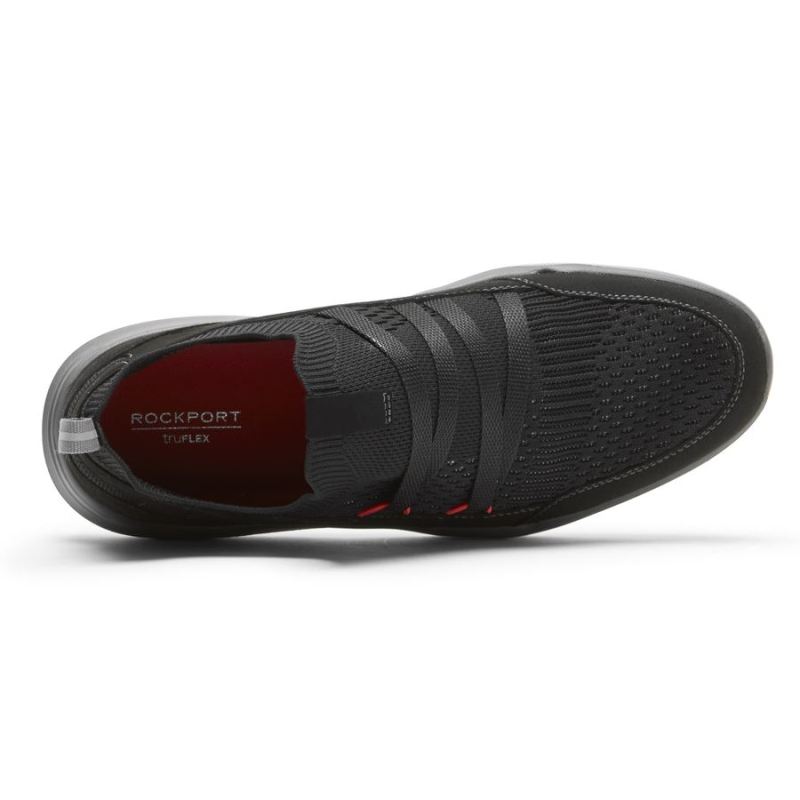 ROCKPORT - MEN'S TRUFLEX EVOLUTION MUDGUARD SLIP-ON SNEAKER-BLACK