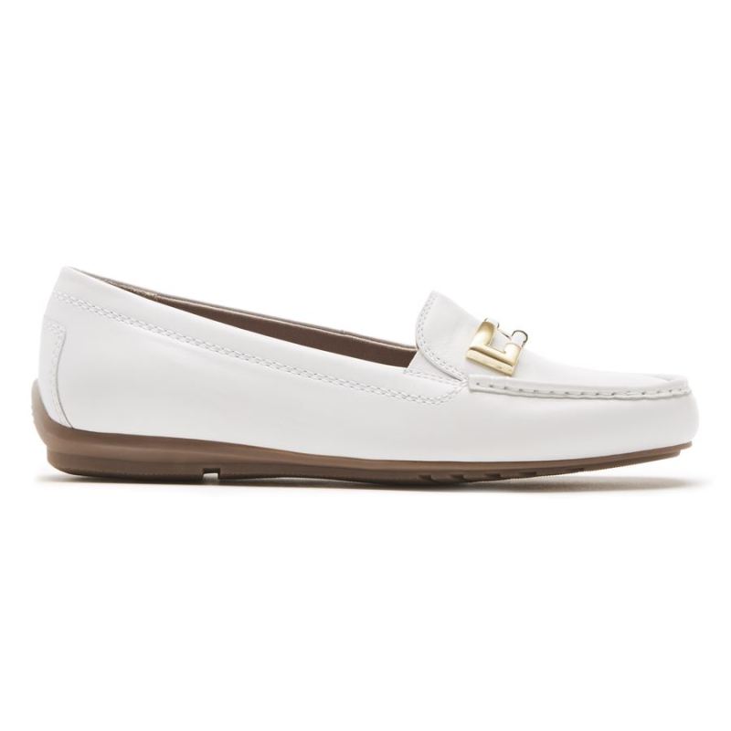 ROCKPORT - WOMEN'S TOTAL MOTION DRIVER ORNAMENT LOAFER-WHITE