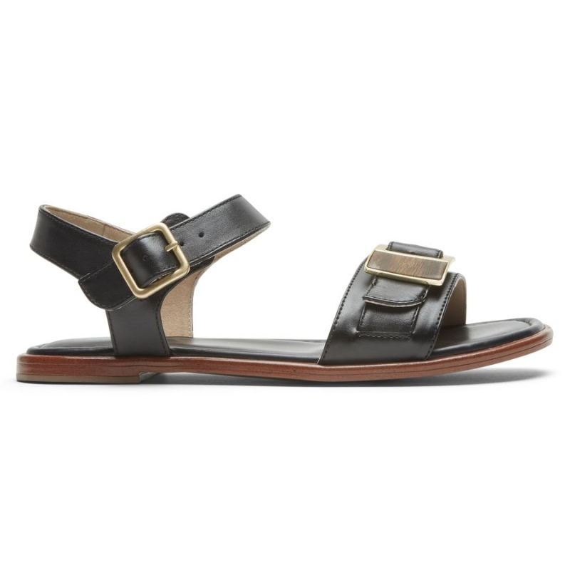 ROCKPORT - WOMEN'S TOTAL MOTION ZADIE BUCKLE SANDAL-BLACK