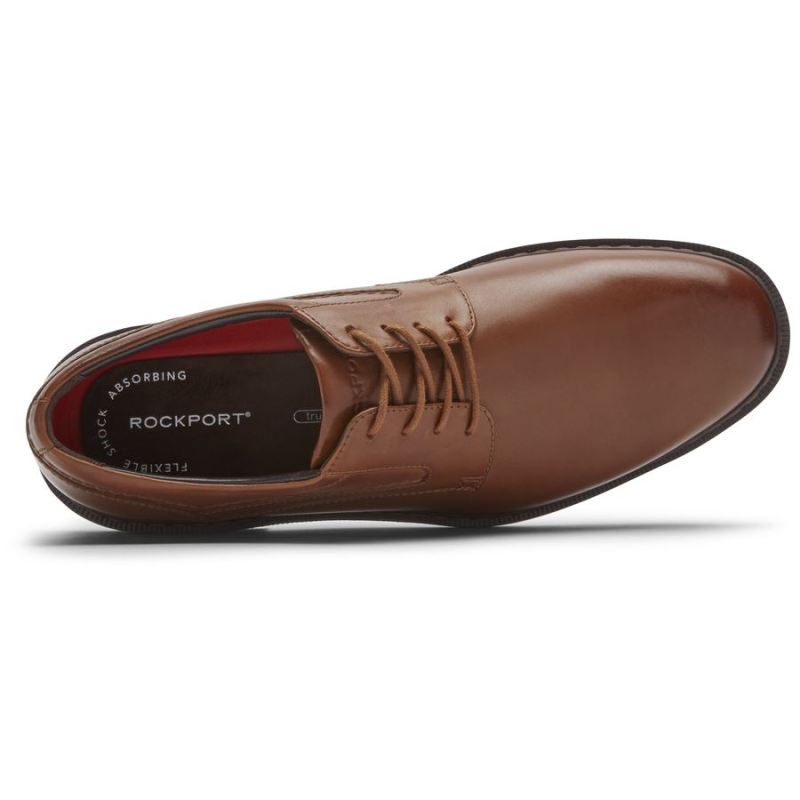 ROCKPORT - MEN'S PARSONS PLAIN TOE OXFORD-COGNAC