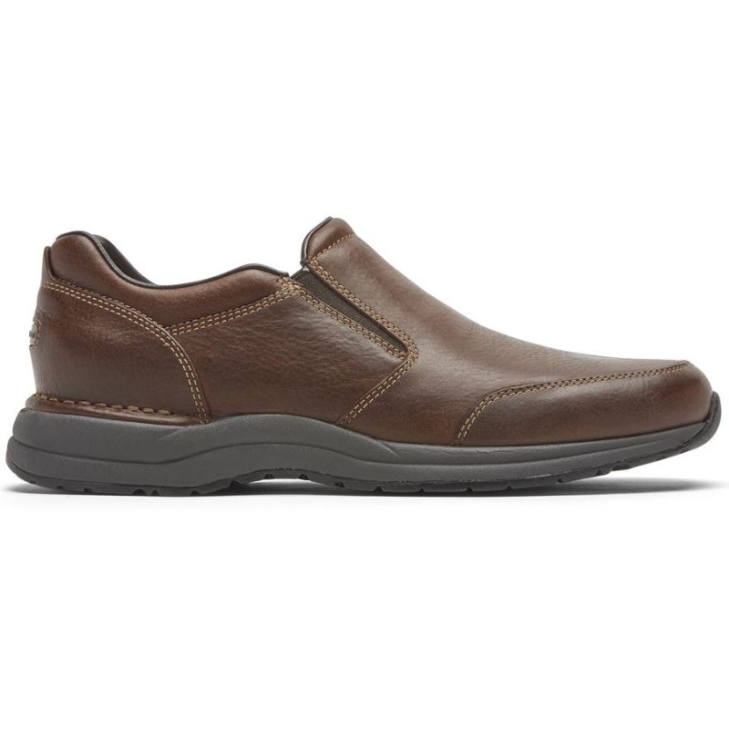 ROCKPORT - MEN'S EDGE HILL 2 DOUBLE GORE SLIP-ON-LIGHT BROWN