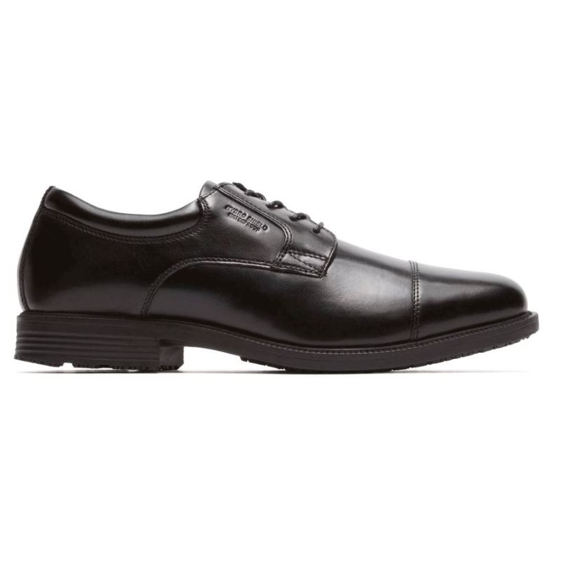 ROCKPORT - ESSENTIAL DETAILS WATERPROOF CAP TOE-BLACK