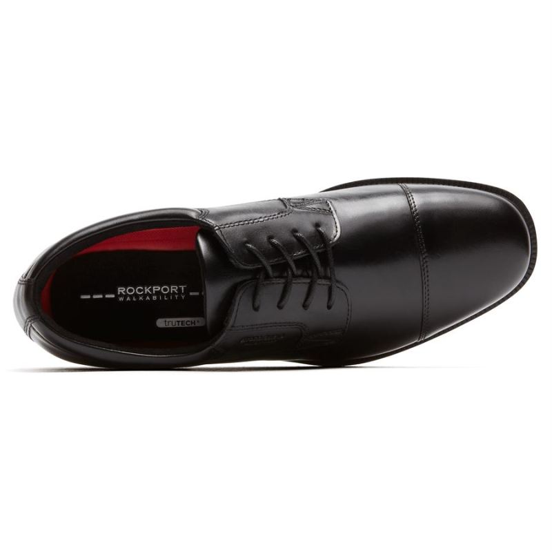 ROCKPORT - ESSENTIAL DETAILS WATERPROOF CAP TOE-BLACK