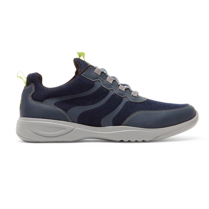 ROCKPORT - MEN'S METRO PATH GHILLIE SNEAKER-NAVY MESH