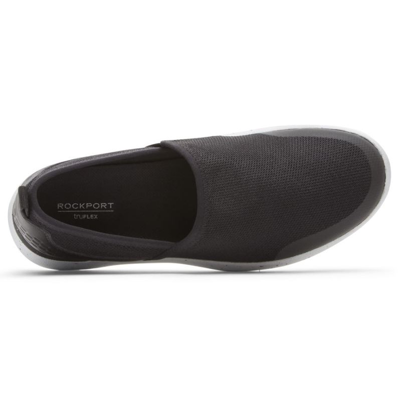 ROCKPORT - WOMEN'S TRUFLEX FLY WASHABLE KNIT SLIP-ON-BLACK KNIT WASHABLE