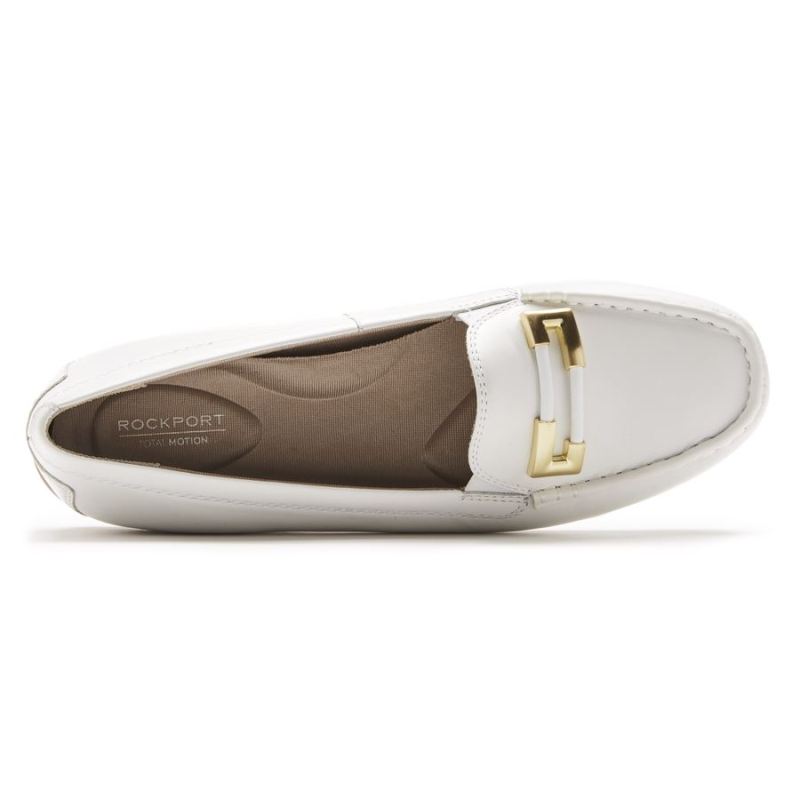 ROCKPORT - WOMEN'S TOTAL MOTION DRIVER ORNAMENT LOAFER-WHITE