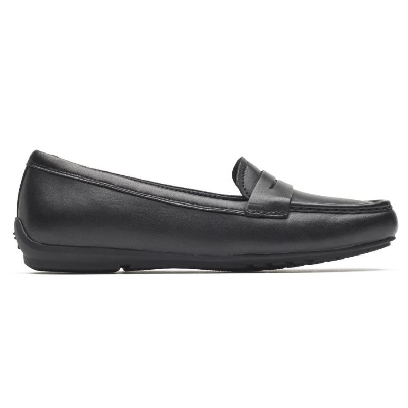 ROCKPORT - WOMEN'S TOTAL MOTION DRIVER PENNY LOAFER-BLACK