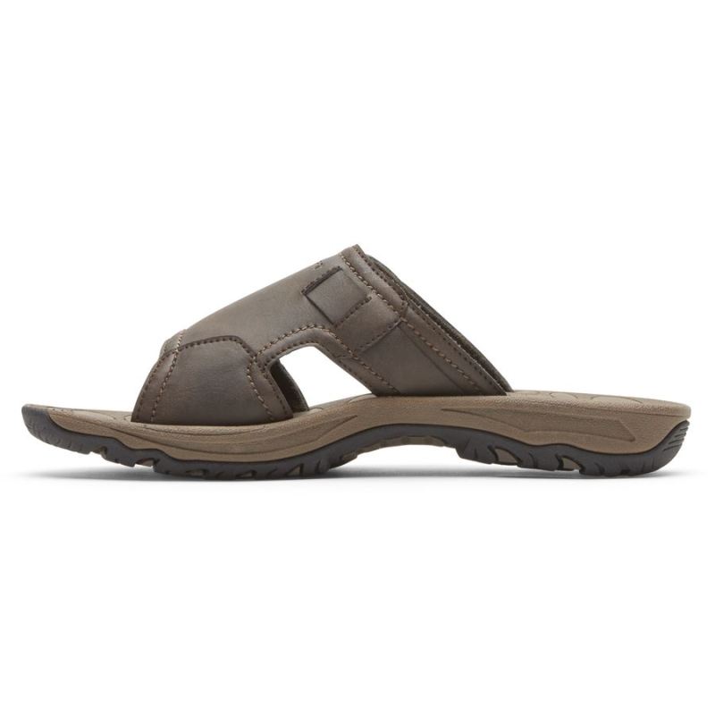 ROCKPORT - MEN'S HAYES SLIDE SANDAL-BROWN