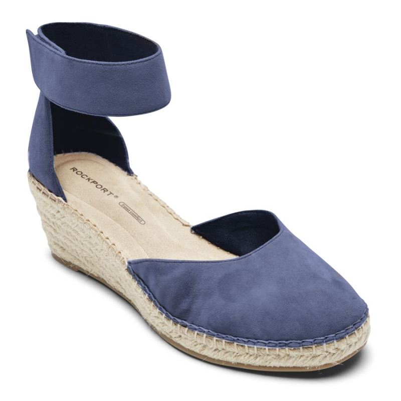 ROCKPORT - WOMEN'S MARAH ANKLE STRAP WEDGE SANDAL-Denim