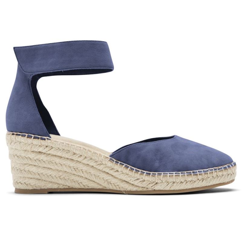 ROCKPORT - WOMEN'S MARAH ANKLE STRAP WEDGE SANDAL-Denim