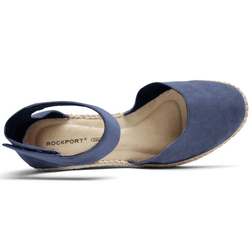 ROCKPORT - WOMEN'S MARAH ANKLE STRAP WEDGE SANDAL-Denim