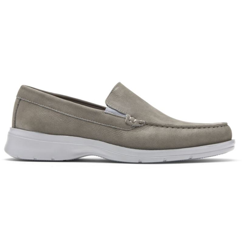 ROCKPORT - MEN'S PALMER VENETIAN LOAFER-GREY NUBUCK