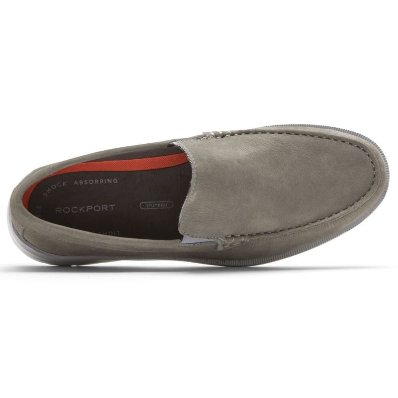 ROCKPORT - MEN'S PALMER VENETIAN LOAFER-GREY NUBUCK