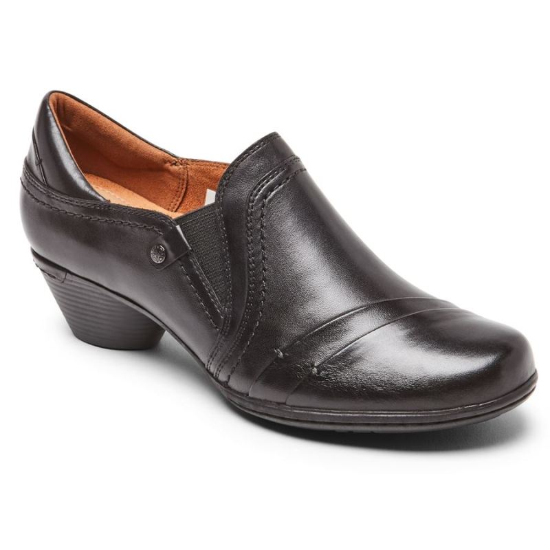 ROCKPORT - WOMEN'S COBB HILL LAUREL SLIP-ON-BLACK LEATHER