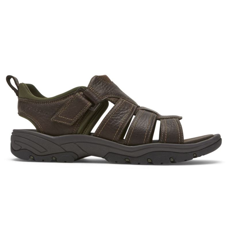 ROCKPORT - MEN'S SPRINGBORO ROCKLAKE FISHERMAN SANDAL-BROWN